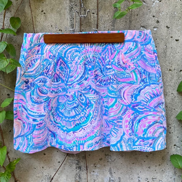 Lilly Pulitzer Dresses & Skirts - Lilly Pulitzer Madison Skort Skirt in Happy As A Clam, Blue / Purple / Pink, Med